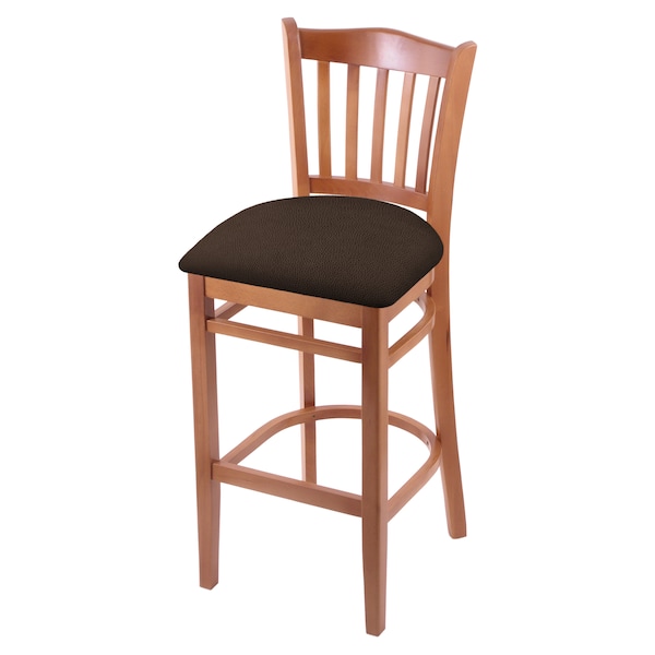 25" Counter Stool, Medium Finish, Rein Coffee Seat